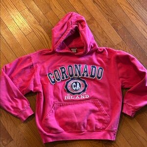 Vintage Coronado Island CA Pink Hoodie Sz small